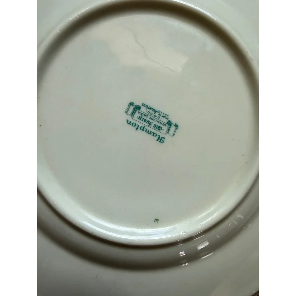 Syracuse China Old Ivory Hampton Bread Butter Plates Set of 2 Bird Floral Gold